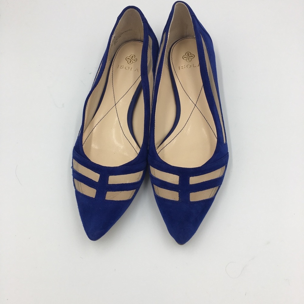 Isola cobalt blue suede flats Sz 8.5